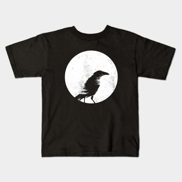 Black Raven Kids T-Shirt by Insomnia_Project